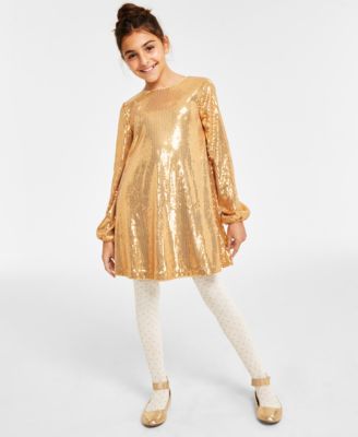 macys gold dress